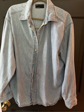 ASOS Design Light Wash Denim Shirt Jacket